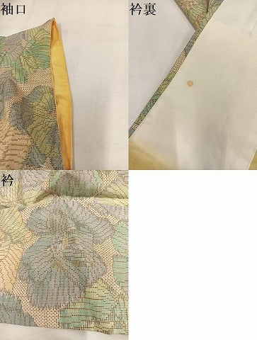 平和屋着物●本場大島紬　花尽くし　正絹　逸品　AABM1206ph