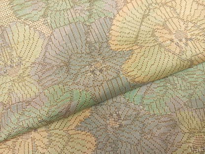 平和屋着物●本場大島紬　花尽くし　正絹　逸品　AABM1206ph