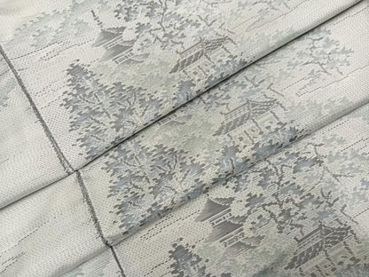 平和屋着物●本場大島紬　風景樹林文　正絹　逸品　AABM1209ph
