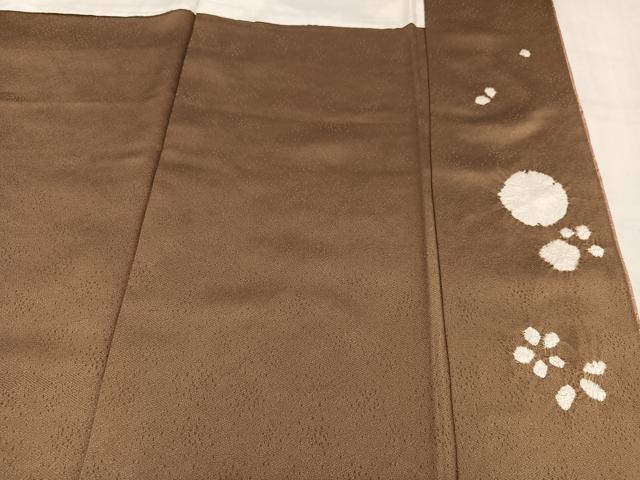 平和屋着物●訪問着　絞り　刺繍　切嵌雪輪草花文　金銀彩　正絹　逸品　未使用　AABM1218ph