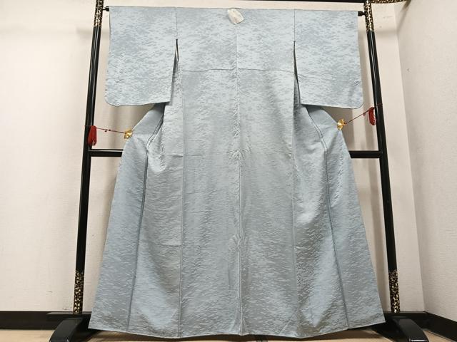 平和屋着物●上質な色無地　霞地紋　蕎麦切色　正絹　逸品　AABM1219ph
