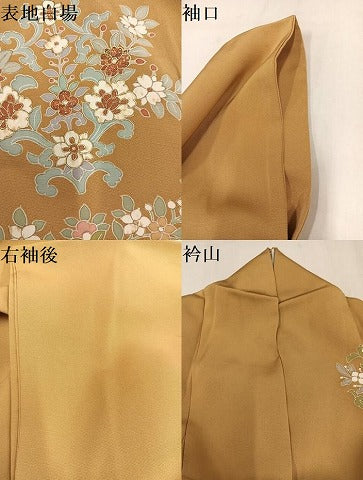 平和屋着物●訪問着　作家物　草花文　金彩　正絹　逸品　AABM1234ph