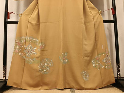 平和屋着物●訪問着　作家物　草花文　金彩　正絹　逸品　AABM1234ph