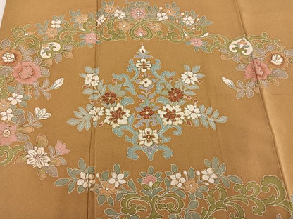 平和屋着物●訪問着　作家物　草花文　金彩　正絹　逸品　AABM1234ph