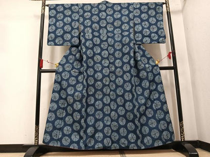平和屋着物●上質な紬　蜘蛛絞り　正絹　逸品　AABM1235ph