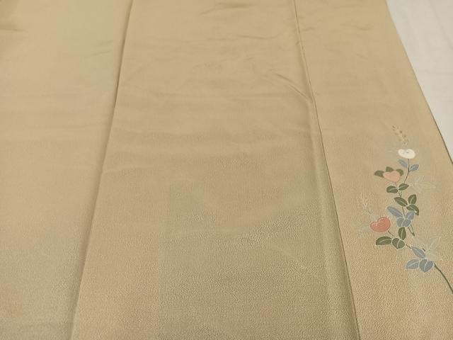 平和屋着物●中国三大刺繍　相良刺繍　総刺繍　訪問着　草花文　暈し染め　金銀糸　正絹　逸品　AABM6241ph