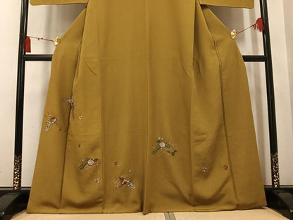 平和屋着物●訪問着　辻が花　総刺繍　金銀糸　正絹　逸品　AABM1246ph
