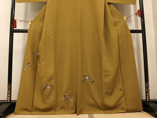 平和屋着物●訪問着　辻が花　総刺繍　金銀糸　正絹　逸品　AABM1246ph