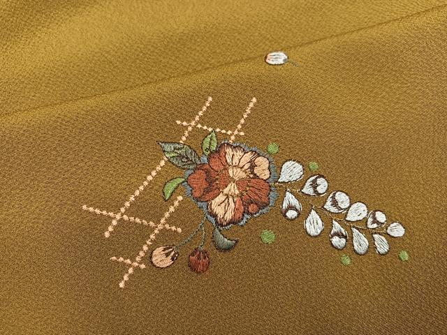 平和屋着物●訪問着　辻が花　総刺繍　金銀糸　正絹　逸品　AABM1246ph