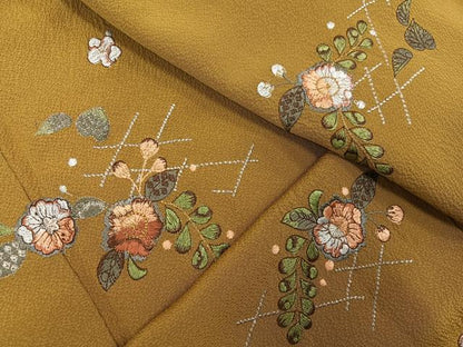 平和屋着物●訪問着　辻が花　総刺繍　金銀糸　正絹　逸品　AABM1246ph