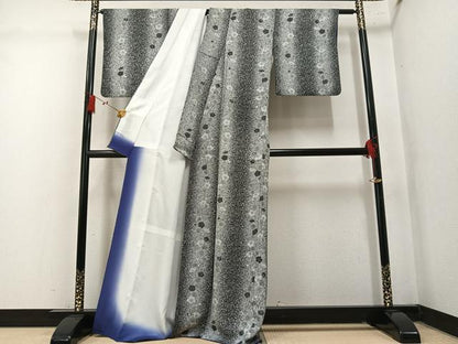 平和屋着物●上質な小紋　梅　正絹　逸品　AABM1250ph