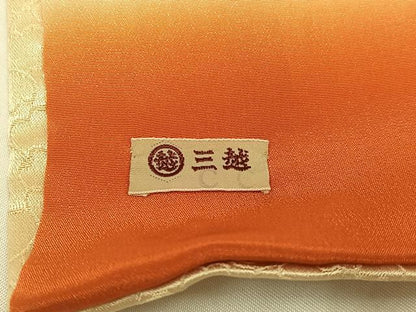 平和屋着物●訪問着　駒刺繍　几帳花文　暈し染め　金彩　三越扱い　正絹　逸品　AABM1258ph