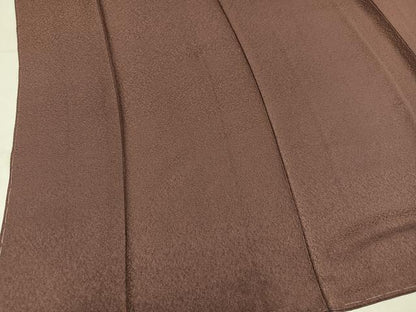 平和屋着物●上質な色無地　梅染色　正絹　逸品　未使用　AABM1268ph
