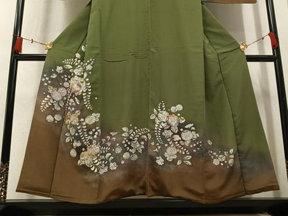平和屋着物●訪問着　辻が花　暈し染め　金彩　正絹　逸品　AABM1271ph