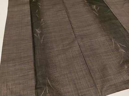 平和屋着物●本場大島紬　9マルキ　草花文　正絹　逸品　AABM1273ph