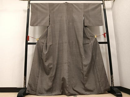 平和屋着物●上質な紬　間道　正絹　逸品　AABM1274ph