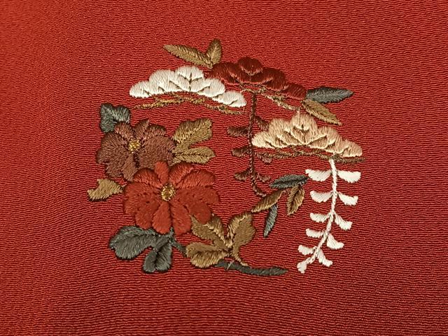 平和屋着物●小振袖　二尺袖　色無地　紅海老茶色　正絹　逸品　AABM1275ph