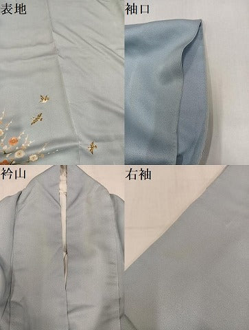 平和屋着物●野口彦太郎　大彦三代目　江戸染繍友禅　色留袖　刺繍　風景花鳥紋　金糸　正絹　逸品　AABM1280ph
