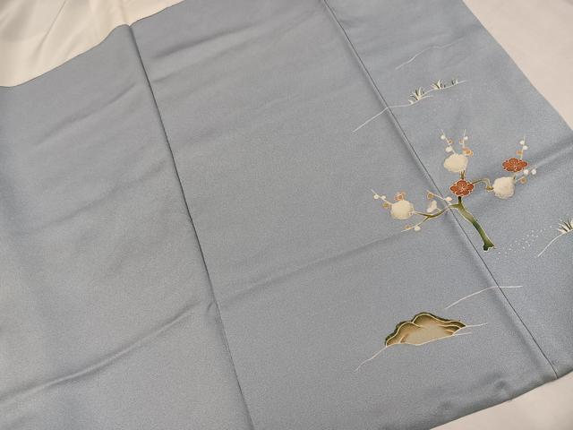 平和屋着物●野口彦太郎　大彦三代目　江戸染繍友禅　色留袖　刺繍　風景花鳥紋　金糸　正絹　逸品　AABM1280ph