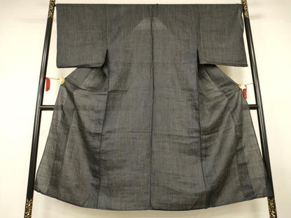 平和屋着物＊夏物　男性　重要無形文化財　本場宮古上布　縞　苧麻　逸品　AABM1372jd