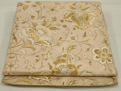 平和屋着物◎六通柄　京本袋帯　更紗花文　金銀糸　正絹　逸品　AABM1404ou