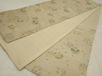平和屋着物◎六通柄　京袋帯　花丸文　正絹　逸品　AABM1422ou