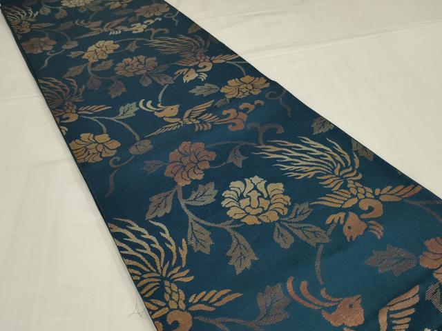 平和屋着物◎六通柄袋帯　花鳥文　金糸　正絹　逸品　AABM1433ou