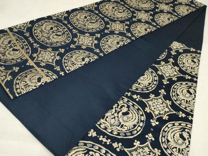 平和屋着物◎六通柄袋帯　鳳凰花文　金糸　正絹　逸品　AABM1434ou