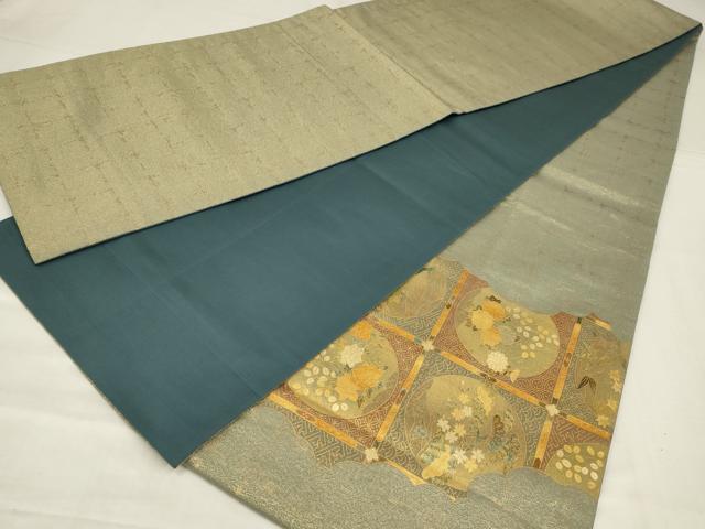 平和屋着物◎太鼓柄袋帯　天井花丸文　金糸　金彩　正絹　逸品　AABM1439ou