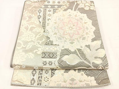 平和屋着物◎西陣　六通柄袋帯　唐織　正倉院花文　金銀糸　正絹　逸品　AABM1444bw