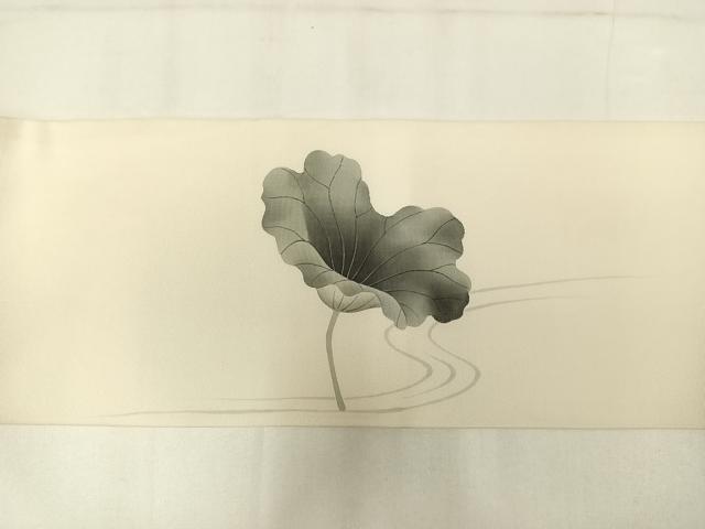 平和屋着物◎塩瀬　九寸名古屋帯　流水枝花文　金彩　正絹　逸品　AABM1459bw