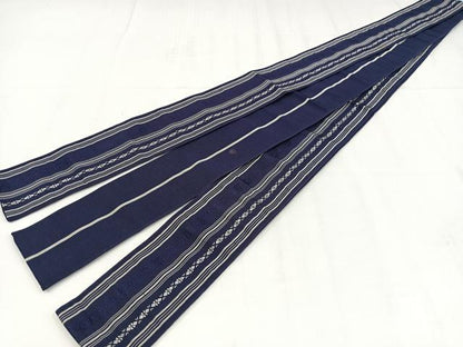 平和屋着物◎男性　本場筑前博多織　角帯　献上　正絹　逸品　AABM1477bw