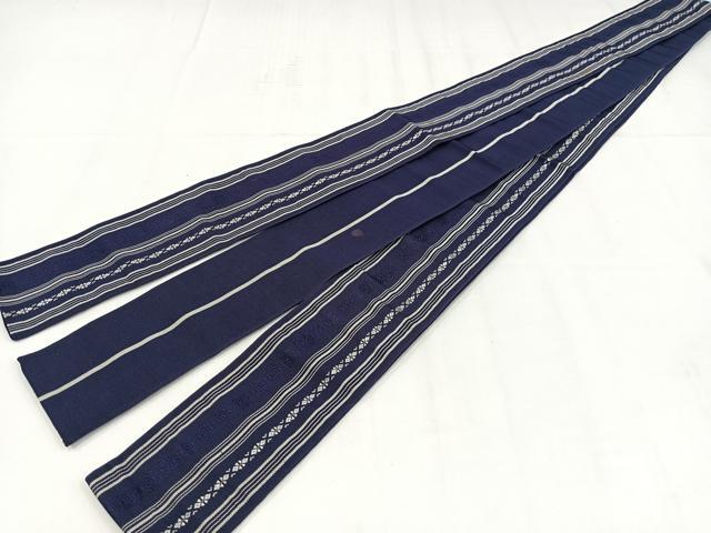 平和屋着物◎男性　本場筑前博多織　角帯　献上　正絹　逸品　AABM1477bw