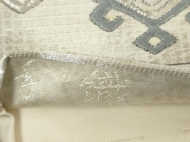 平和屋着物◎六通柄袋帯　唐織　手織　有栖川花鳥文　銀糸　正絹　逸品　AABM1532od
