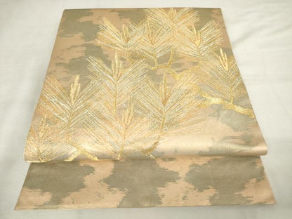平和屋着物◎太鼓柄袋帯　松　金糸　正絹　逸品　AABM1538od