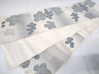 平和屋着物◎六通柄袋帯　葡萄唐草文　正絹　逸品　AABM1539od