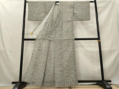平和屋着物＊夏物　小紋　ちぢみ織　花尽くし　AABM1561st