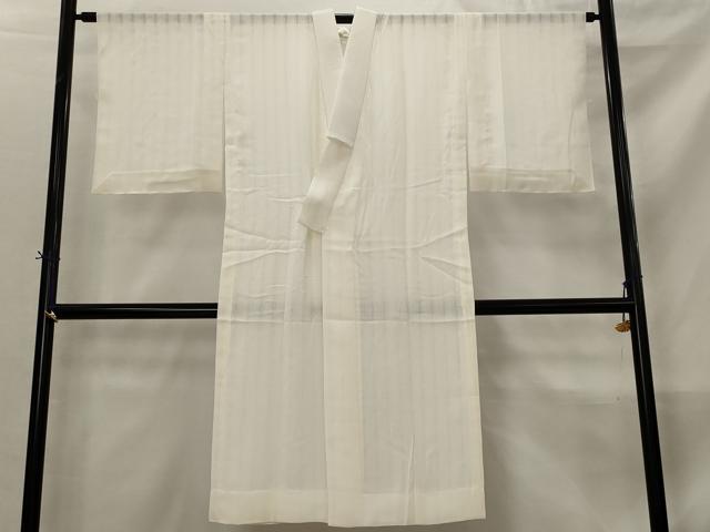 平和屋着物＊夏物　長襦袢　縦絽　胡粉色　正絹　逸品　AABM1563st