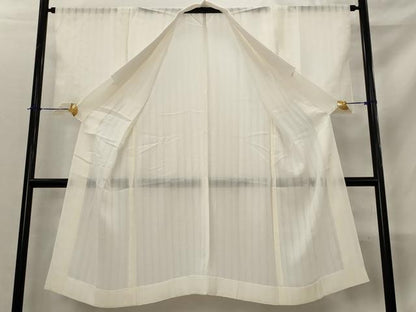 平和屋着物＊夏物　長襦袢　縦絽　胡粉色　正絹　逸品　AABM1563st