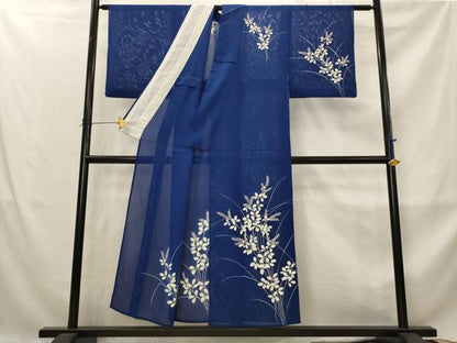 平和屋着物＊夏物　訪問着　絽　草花文　正絹　逸品　AABM1566st