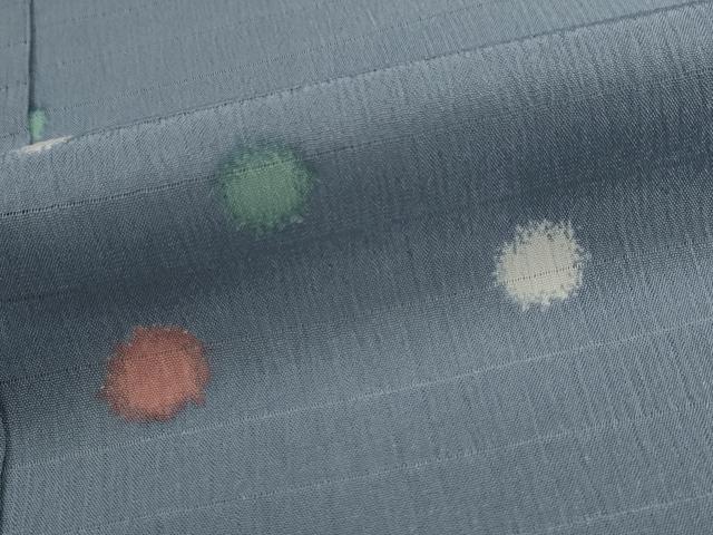 平和屋着物＊夏物　小紋　絽縮緬　あられ文　洗える着物　AABM1569st