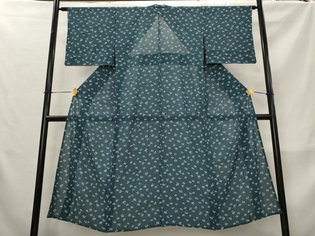 平和屋着物＊夏物　小紋　絽　草花文　正絹　逸品　AABM1578st