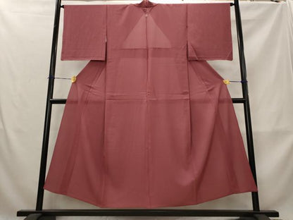 平和屋着物＊夏物　色無地　絽　葡萄茶色　正絹　逸品　AABM1580st