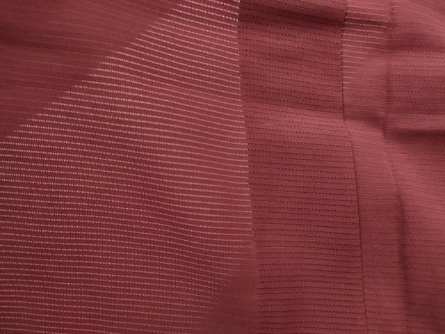 平和屋着物＊夏物　色無地　絽　葡萄茶色　正絹　逸品　AABM1580st