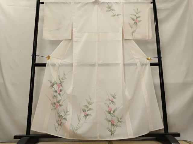 平和屋着物＊夏物　訪問着　絽　草花文　暈し染め　正絹　逸品　AABM1585st