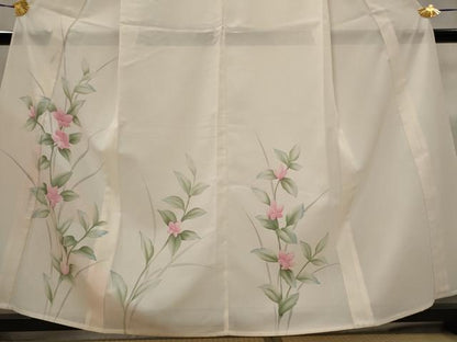 平和屋着物＊夏物　訪問着　絽　草花文　暈し染め　正絹　逸品　AABM1585st