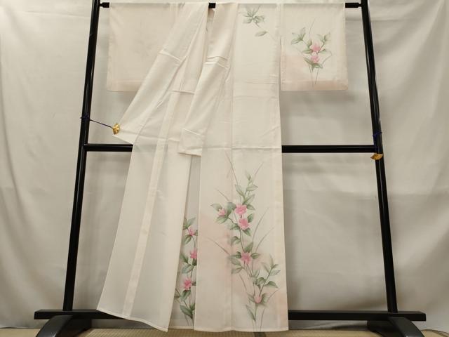 平和屋着物＊夏物　訪問着　絽　草花文　暈し染め　正絹　逸品　AABM1585st