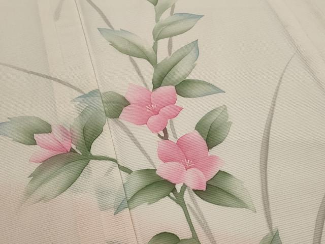 平和屋着物＊夏物　訪問着　絽　草花文　暈し染め　正絹　逸品　AABM1585st