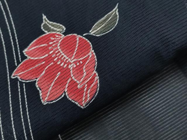 平和屋着物＊夏物　小紋　絽　舞花文　洗える着物　AABM1587st