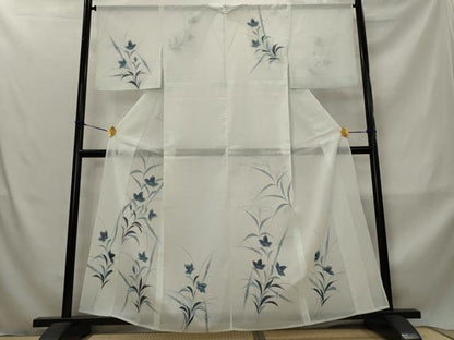 平和屋着物＊夏物　訪問着　絽　草花文　洗える着物　AABM1591st